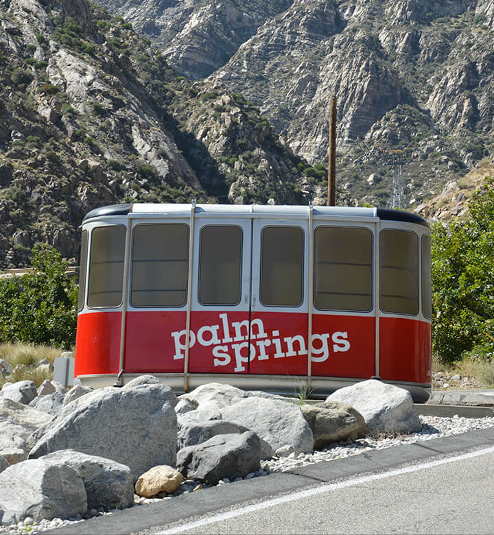 Une ancienne cabine du téléphérique Palm Springs