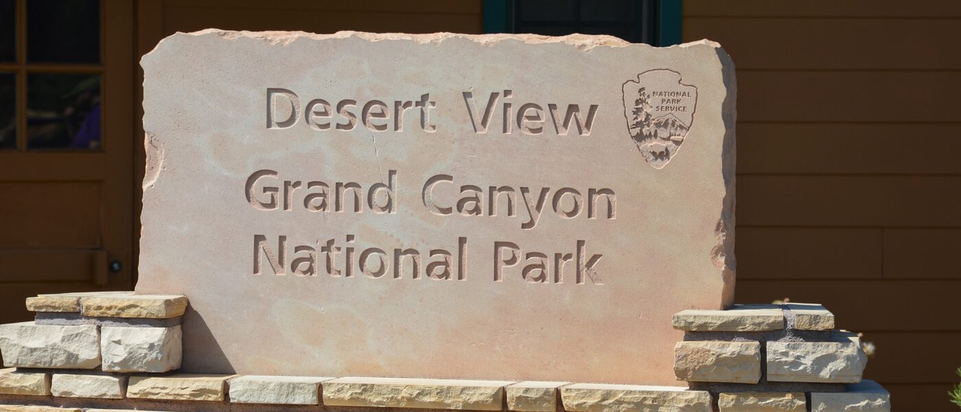 Panneau Desert View dans le parc national du Grand Canyon