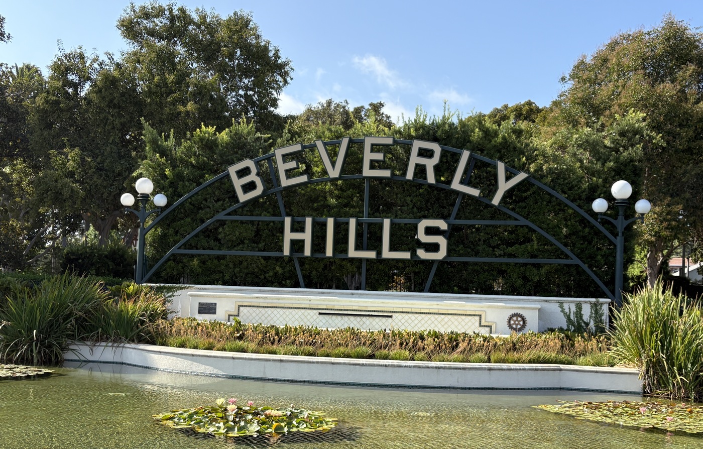Le célèbre panneau Beverly Hills à Los Angeles